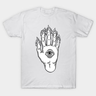 Mysterious Eye. Magic Hand T-Shirt